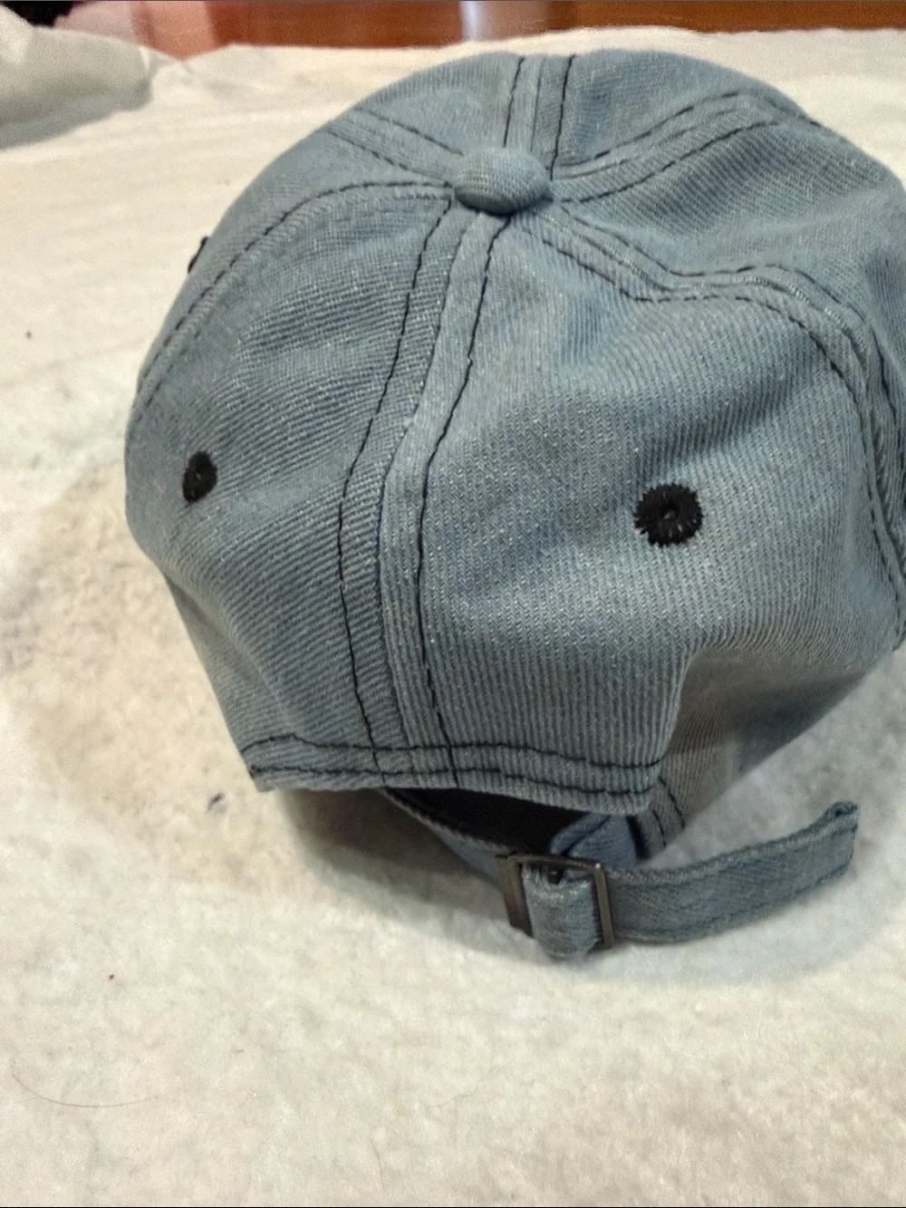 Crystal-Embellished Denim Visor Cap - Women's Accessories
